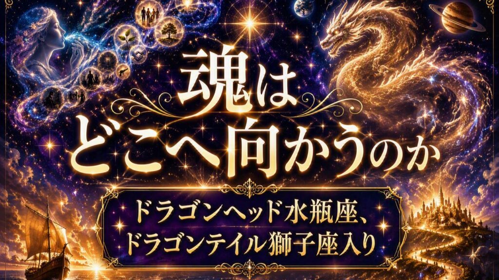 2026年版!ドラゴンヘッド水瓶座入り&ドラゴンテイル獅子座入り!この期間で変化する課題とご縁